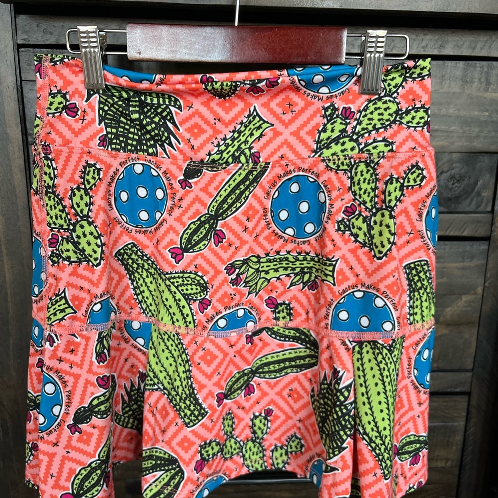 Pickleball Bella drop pleat Cactus Makes Perfect skort S